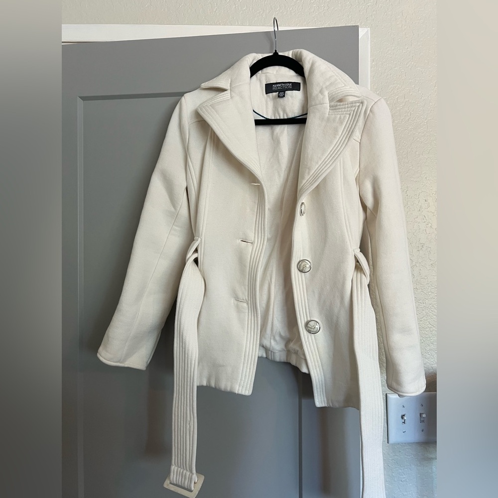 Kenneth Cole Reaction Cream Trench Coat